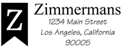 Monogram Banner Letter Z Monogram Stamp Sample